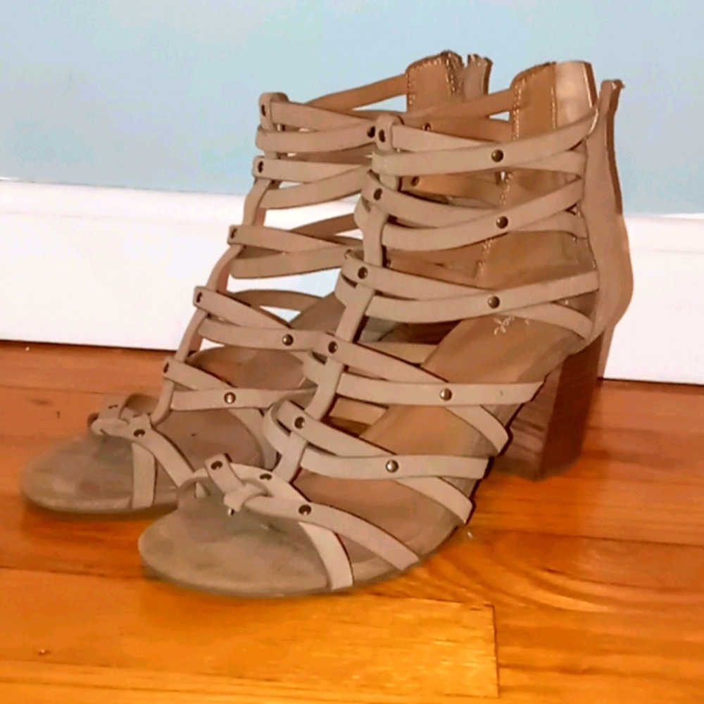 Crown Vintage Tan Faux Suede Sandals